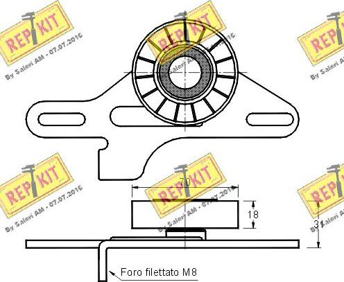 REPKIT RKT1674 - Натягувач ременя, клинові зуб. autocars.com.ua