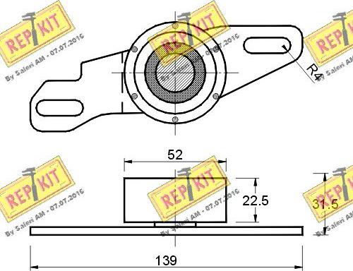 REPKIT RKT1686 - Натяжна ролик, ремінь ГРМ autocars.com.ua