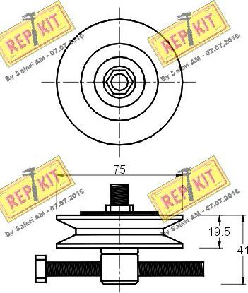 REPKIT RKT1692 - Натягувач ременя, клинові зуб. autocars.com.ua