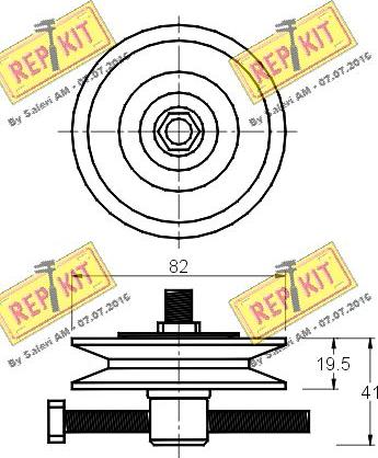 REPKIT RKT1693 - Натягувач ременя, клинові зуб. autocars.com.ua