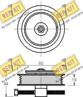 REPKIT RKT1723 - Натягувач ременя, клинові зуб. autocars.com.ua