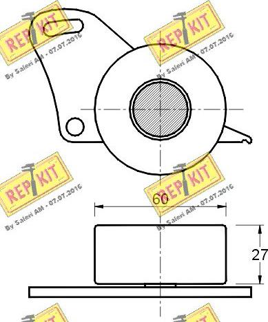 REPKIT RKT1772 - Натяжна ролик, ремінь ГРМ autocars.com.ua