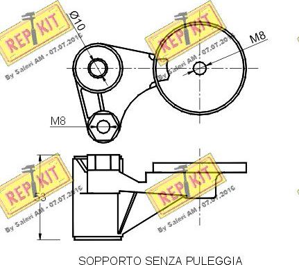 REPKIT RKT1779 - Натягувач ременя, клинові зуб. autocars.com.ua