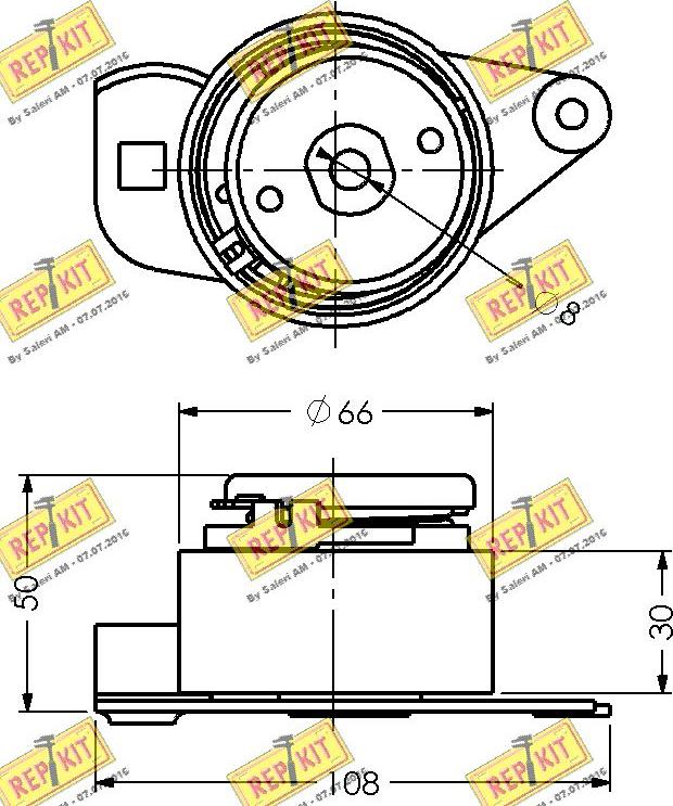 REPKIT RKT1796 - Натяжна ролик, ремінь ГРМ autocars.com.ua