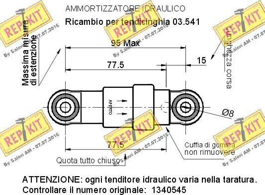 REPKIT RKT1801 - Амортизатор, поліклиновий ремінь autocars.com.ua