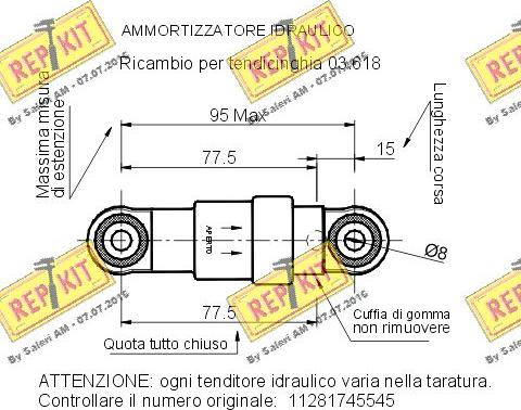 REPKIT RKT1804 - Амортизатор, поліклиновий ремінь autocars.com.ua