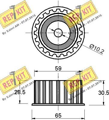 REPKIT RKT1810 - Паразитний / Провідний ролик, зубчастий ремінь autocars.com.ua