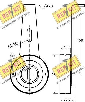 REPKIT RKT1824 - Натягувач ременя, клинові зуб. autocars.com.ua