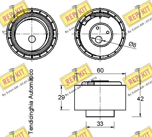 REPKIT RKT1826 - Натяжной ролик, ремень ГРМ autodnr.net