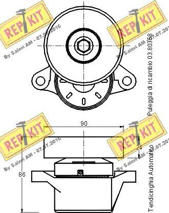 REPKIT RKT1870 - Натягувач ременя, клинові зуб. autocars.com.ua