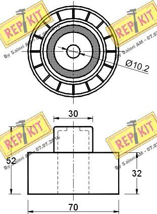 REPKIT RKT1891 - Направляющий ролик, зубчатый ремень autodnr.net