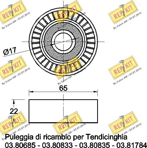 REPKIT RKT1897 - Направляющий ролик, поликлиновый ремень autodnr.net