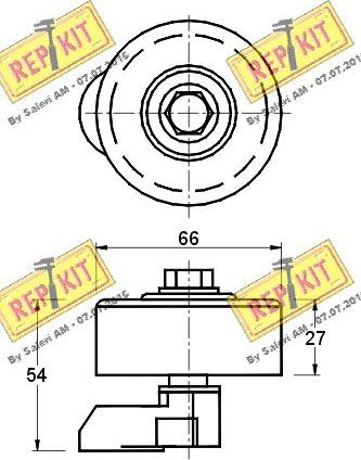 REPKIT RKT1951 - Натягувач ременя, клинові зуб. autocars.com.ua