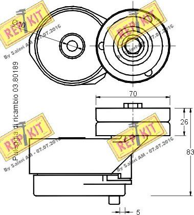 REPKIT RKT1965 - Натягувач ременя, клинові зуб. autocars.com.ua