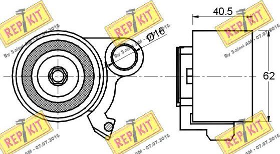 REPKIT RKT2080 - Натяжна ролик, ремінь ГРМ autocars.com.ua