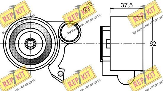 REPKIT RKT2081 - Натяжна ролик, ремінь ГРМ autocars.com.ua