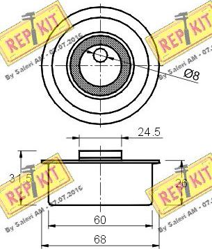 REPKIT RKT2086 - Натяжной ролик, ремень ГРМ autodnr.net