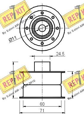 REPKIT RKT2087 - Направляющий ролик, зубчатый ремень autodnr.net