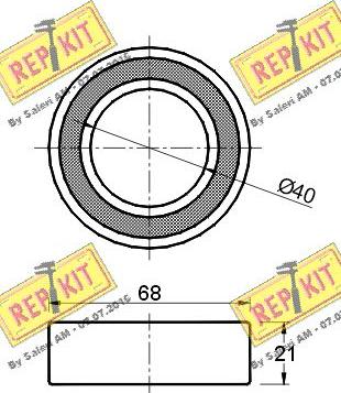 REPKIT RKT2089 - Паразитний / Провідний ролик, зубчастий ремінь autocars.com.ua