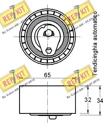 REPKIT RKT2109 - Натяжна ролик, ремінь ГРМ autocars.com.ua