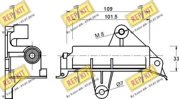 REPKIT RKT2125 - Успокоитель, зубчастий ремінь autocars.com.ua