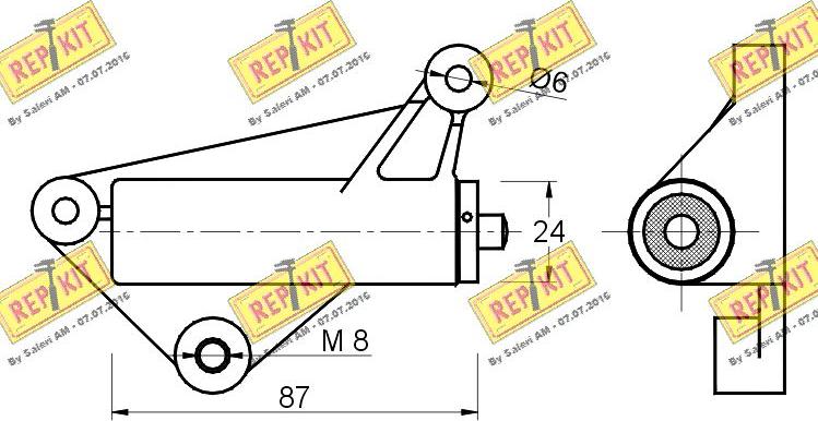 REPKIT RKT2129 - Успокоитель, зубчастий ремінь autocars.com.ua