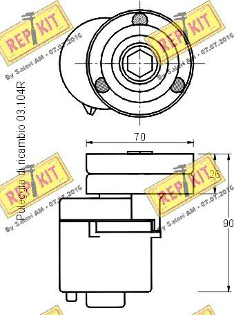 REPKIT RKT2157 - Натягувач ременя, клинові зуб. autocars.com.ua