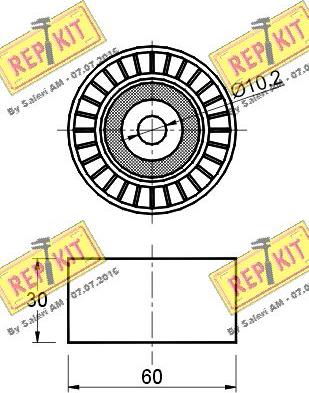 REPKIT RKT2181 - Паразитний / Провідний ролик, зубчастий ремінь autocars.com.ua