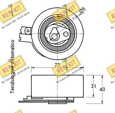 REPKIT RKT2215 - Натяжна ролик, ремінь ГРМ autocars.com.ua