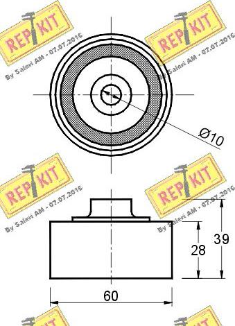 REPKIT RKT2224 - Направляющий ролик, зубчатый ремень autodnr.net