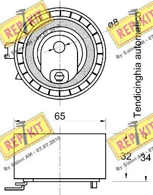 REPKIT RKT2226 - Натяжна ролик, ремінь ГРМ autocars.com.ua