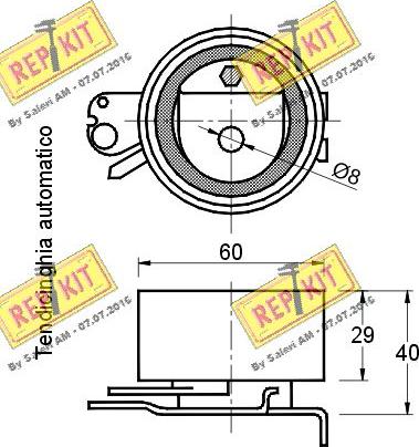 REPKIT RKT2231 - Натяжна ролик, ремінь ГРМ autocars.com.ua