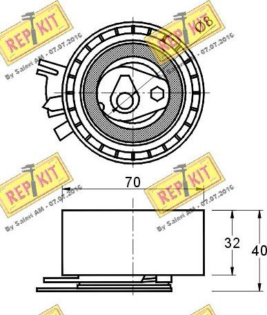 REPKIT RKT2232 - Натяжна ролик, ремінь ГРМ autocars.com.ua