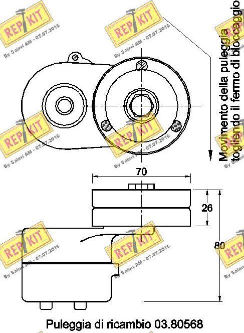 REPKIT RKT2268 - Натяжитель, поликлиновый ремень autodnr.net