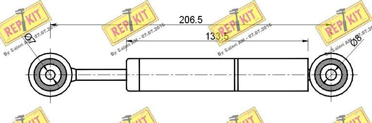 REPKIT RKT2305 - Амортизатор, поліклиновий ремінь autocars.com.ua