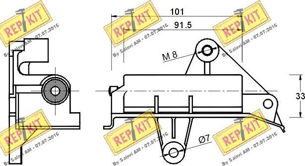 REPKIT RKT2313 - Успокоитель, зубчастий ремінь autocars.com.ua