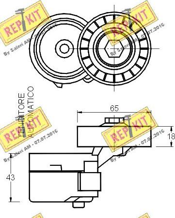 REPKIT RKT2339 - Натягувач ременя, клинові зуб. autocars.com.ua