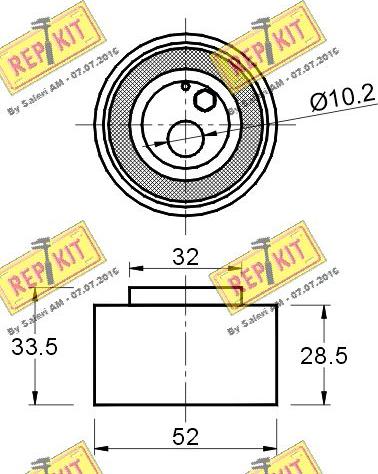 REPKIT RKT2372 - Натяжной ролик, ремень ГРМ autodnr.net