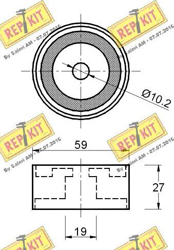 REPKIT RKT2394 - Паразитний / Провідний ролик, зубчастий ремінь autocars.com.ua