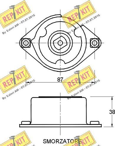 REPKIT RKT2402 - Натягувач ременя, клинові зуб. autocars.com.ua