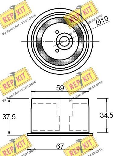 REPKIT RKT2415 - Натяжна ролик, ремінь ГРМ autocars.com.ua