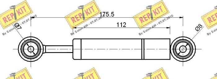 REPKIT RKT2417 - Амортизатор, поліклиновий ремінь autocars.com.ua