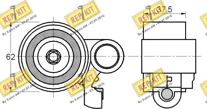 REPKIT RKT2449 - Натяжна ролик, ремінь ГРМ autocars.com.ua