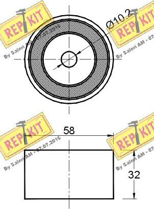 REPKIT RKT2450 - Паразитний / Провідний ролик, зубчастий ремінь autocars.com.ua