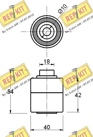 REPKIT RKT2453 - Паразитний / провідний ролик, поліклиновий ремінь autocars.com.ua