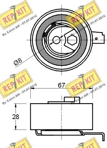 REPKIT RKT2472 - Натяжна ролик, ремінь ГРМ autocars.com.ua