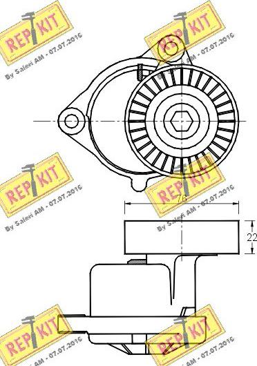 REPKIT RKT2562 - Натягувач ременя, клинові зуб. autocars.com.ua