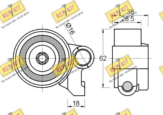 REPKIT RKT2579 - Натяжна ролик, ремінь ГРМ autocars.com.ua