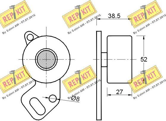 REPKIT RKT2605 - Натяжна ролик, ремінь ГРМ autocars.com.ua