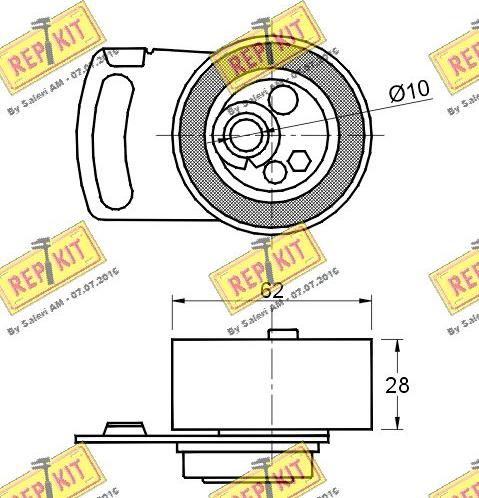 REPKIT RKT2609 - Натяжна ролик, ремінь ГРМ autocars.com.ua